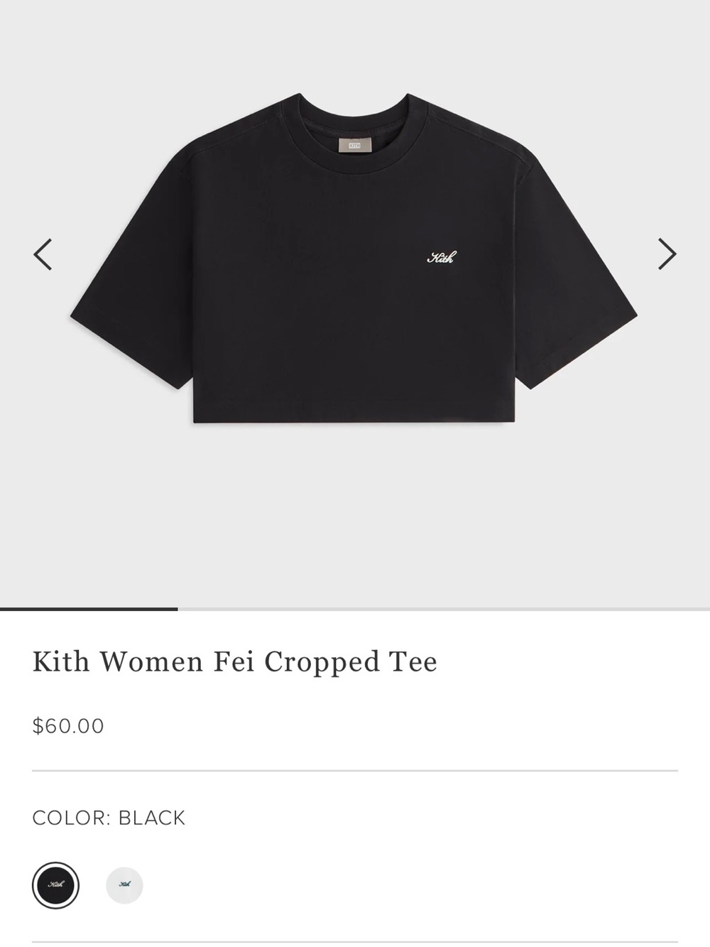 Kith Women's Fei Cropped Tee - Black